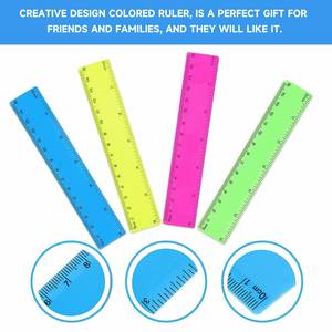 Personalized Wholesale <b>Cheap</b> Bulk Plastic Candy Color ABS Promotional Custom Logo Imprint Student Welcome <b>Gifts</b> Events Ruler - Product Image 4