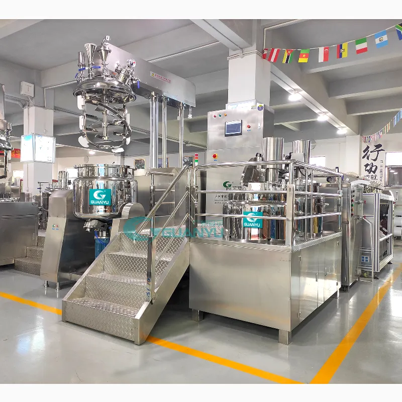 Gaunyu Cosmetics Production Vacuum Emulsification Homogenizer Emulsifier Machine Ketchup Tomato Paste Sauce Making Machine