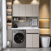 Armoire d'évier de blanchisserie de conception moderne européenne imperméable 2024 meilleure vente prix d'usine armoire de cuisine de meubles en bois personnalisée