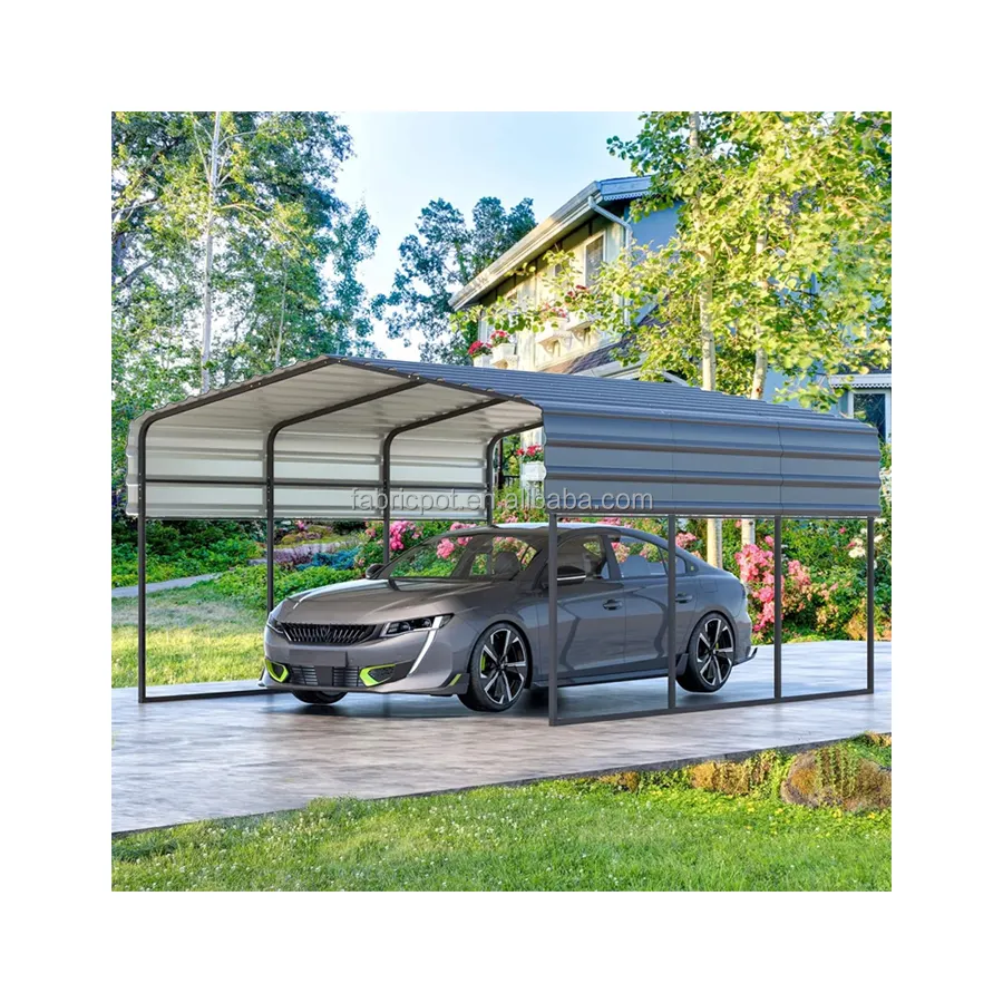 Coberturas de garagens ao ar livre móveis à prova d'água, coberturas de metal portáteis para garagem