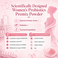 Poudre de prébiotiques pour femmes OEM avec Lactobacillus Plantarum CCFM8724, Hyaluronate de sodium, FOS, Poudre de canneberge pour les clients B2B