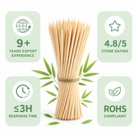 Brochetas de Bambú para Frutas, Aperitivos para Fiestas, Palitos de Madera Redondos y Puntiagudos de 6 Pulgadas, Plato de Frutas, Postres, Buffet, Suministros para Catering
