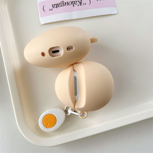 เคสหูฟังซิลิโคนลายไข่แดงน่ารัก สำหรับ Apple Airpods 4 Pro 2 3  พร้อมสายคล้อง - Product Image 2
