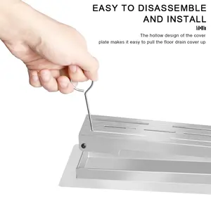 304 Stainless Steel Long Strainer Bathroom Shower Floor Drain Cover Trap 31inch 80cm Corner Floor Drain With Side Outlet