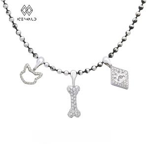 Collier original en argent 925 avec diamants <span class=keywords><strong>pour</strong></span> animaux de compagnie, idéal <span class=keywords><strong>pour</strong></span> les cadeaux de vacances, souvenir de couple. - Product Image 4