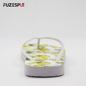 Sandalias Planas para Mujer con Estampado de Limones Frescos, Minimalistas, con Tira Blanca, Ligeras, para Verano, Playa, Piscina, Citas - Product Image 4