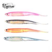 Aotuo - Señuelo Artificial de PVC con Cola Puntiaguda de 9.2 cm y 2.7 g, Color Arcoíris, para Pesca de Lubina y Trucha en Agua Dulce