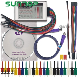 Analyseur logique LA1010 USB 16 canaux d'entrée <span class=keywords><strong>100MHz</strong></span> avec logiciel PC anglais Instrument portable, prise en charge de Windows - Product Image 2
