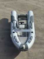 Bateau de sauvetage gonflable de 3.5m mètre à commande frontale en aluminium RIB Boat Driving in Lake River and Offshore Sea