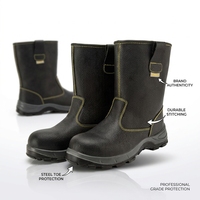Bottes de travail en cuir de vache imperméables et anti-coupures, respirantes, antidérapantes pour hommes, utilisation de sécurité, logo personnalisé, ISO CE