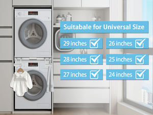 <b>Laundry</b> Stacking Kit with Pull Out Shelf for Washing Machine or Dryer Home Appliance Safe and Space Saving - Product Image 6