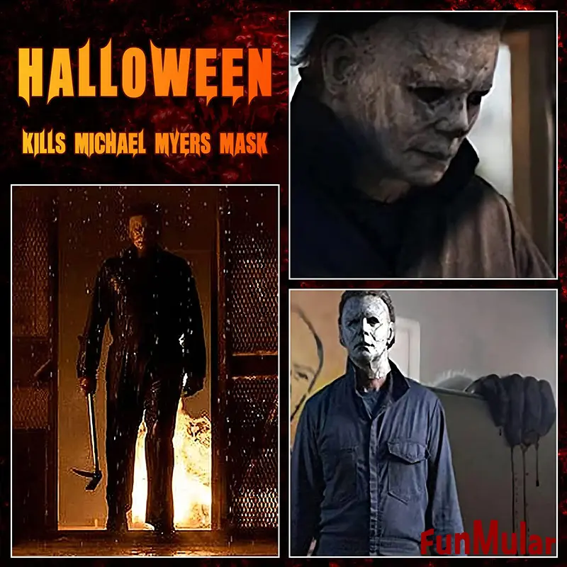 Maschera di Halloween per adulti funmolar per maschera Michael Myers con coltello classico per Halloween Coslay