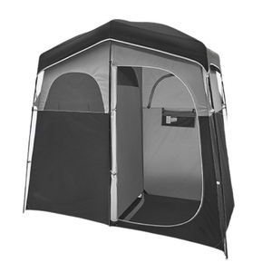 Tente de <span class=keywords><strong>Douche</strong></span> Double Intimité Portable 1-2 Pièces, Abri Pliant Étanche pour Toilettes Extérieures, Idéal pour le <span class=keywords><strong>Camping</strong></span>, la Plage et les Voyages - Product Image 3