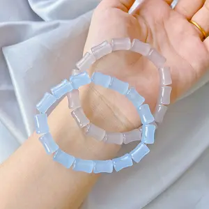 Grosir Gelang Keberuntungan Desain Baru Gelang Elastis Manik-manik Kaca Mode Sederhana untuk Anak Perempuan