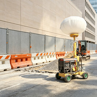 Tour d'éclairage mobile, générateur diesel, éclairage à ballon, 4x400W LED Lumen, éclairage portable pour chantier de construction