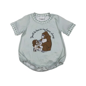 ชุดรอมเปอร์เด็กผู้หญิง RTS Boutique Animals ผ้าคอตตอนผสมสแปนเด็กซ์ 95% พิมพ์ลายบนผ้า Worsted น้ำหนัก 200-220 กรัมต่อตารางเมตร ซิปซ่อน สำหรับเด็กแรกเกิด - Product Image 1