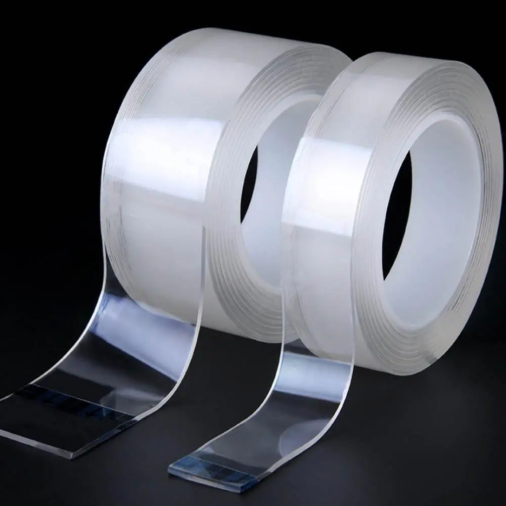 Nastro Nano a doppio lato rimovibile trasparente cina fabbrica personalizzata all'ingrosso resistente impermeabile acrilico trasparente mascheratura 50 rotoli