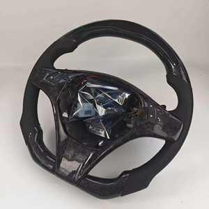 Volante Sportivo Personalizzato in Pelle e Fibra di Carbonio per <span class=keywords><strong>Alfa</strong></span> <span class=keywords><strong>Romeo</strong></span> Stelvio Giulia, Fondo Piatto, Display LED RPM, 3 Razze, Impugnatura da 45mm - Product Image 5