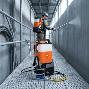 SOXGA Professional Backpack Airless Paint <b>Sprayer</b> 20V Lithium Battery 5L Tank Variable Flow Brushless Motor 550W 300 PSI - Product Image 3