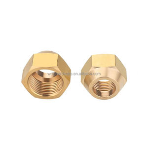 Tuerca de cobre para aire acondicionado, tuerca acampanada en pulgadas, tapa de tubo de cobre ordinario, material de varilla lisa, bloqueo acampanado, tornillo de cobre engrosado - Product Image 1
