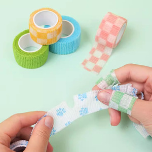 Self Adhesive Finger Bandage Random Color Acrylic Glue Medical Protective Wrap For Wrist Elbow Ankle General Use - Product Image 2