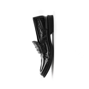 Mocasines Negros de Cuero Genuino con Punta Redonda, Sin Cordones, Suela de Goma Acolchada, Zapatos de Vestir para Hombre para Todas las Temporadas - Product Image 4