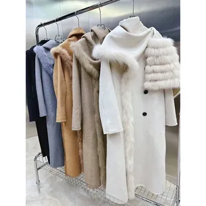 New 2022 vintage natural fox fur Brand Real Fur Coat and jackets famous ladies luxury genuine fur Outerwear