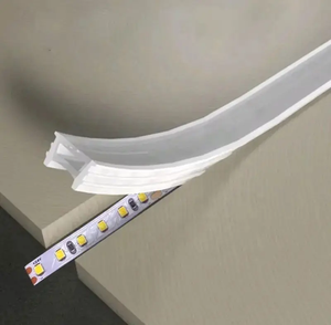 15Mm Breedte Flexibele Siliconen <span class=keywords><strong>Led</strong></span> <span class=keywords><strong>Strip</strong></span> Profiel Voor Plafond Gipsplaat Decoratieve Verlichting Buigbare <span class=keywords><strong>Led</strong></span> Kanaal Track