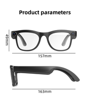 Lunettes Intelligentes Amazo HOT avec IA, Caméra, Traduction en Temps Réel, Appel, Étanches, Monture PC ABS