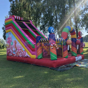 Castillo inflable comercial para niños, con tobogán y área de juegos, para exteriores. - Product Image 3