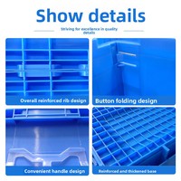 Boîte pliable empilable en plastique PP recyclable, conteneur de déménagement robuste, transport industriel, stockage