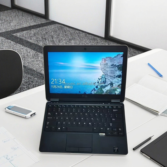 Hot Sell Used Laptops for Del l E7240 4th Gen 4G 128G SSD 12.5'' Laptop Office Student Computer