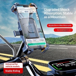 Support de téléphone universel robuste et antichoc 360 °   Support de téléphone rotatif pour vélo et moto pour écrans de 5 à 7,2 pouces - Product Image 3