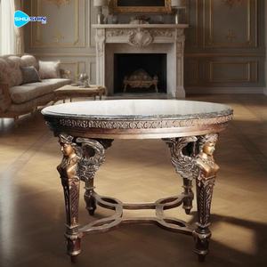Base de Mesa de Escultura de Bronce Europeo de Lujo, Mesa de Té Antigua de Estilo Barroco con Trabajo de Enrollado para Decoración de Salón Interior Real y Villa - Product Image 6