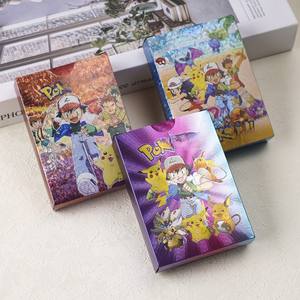 Vente en gros 55 pièces par boîte Jeu de cartes à jouer en or Cartes Pokmon de luxe Booster Box Cartes de jeu à échanger - Product Image 1