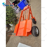 Chariot à main électrique à 4 roues robuste avec treuil pour soulever des châteaux gonflables