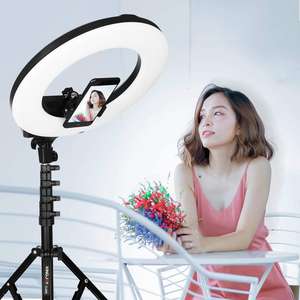 AFI R219 Selfie Circular Power Bank Led <span class=keywords><strong>Ring</strong></span> <span class=keywords><strong>Light</strong></span> avec <span class=keywords><strong>Stativ</strong></span> Trepied Stand Cell Phone Holder  pour le maquillage - Product Image 1