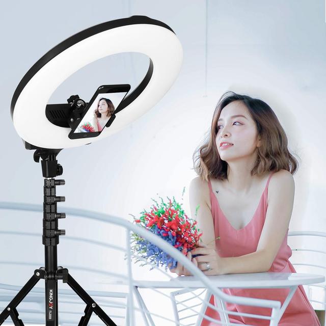 AFI R219 Selfie Circular Power Bank Led Ring Light with Stativ Trepied Stand Cell Phone Holder for Makeup