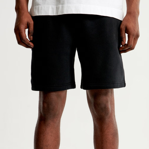 204 bas quantité minimale de commande Logo personnalisé ceinture élastique surdimensionné Shorts hommes Streetwear noir <span class=keywords><strong>coton</strong></span> polaire Shorts - Product Image 2