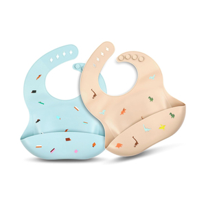 Bavoirs personnalisés en silicone de qualité alimentaire Bavoirs en silicone imperméables et faciles à nettoyer pour l'alimentation et le sevrage Accessoires pour bébés - Product Image 1
