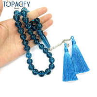 Bracelet de prière islamique Tasbih, chapelet musulman, 33 perles, en résine, durable et portable