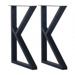 Patas de escritorio de tubo rústicas de alta resistencia, patas metálicas para muebles de sala de reuniones, patas de hierro fundido negro DIY, patas industriales para mesas de cocina, comedor y café. - Product Image 3