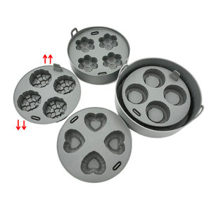 Moldes de silicona antiadherentes para freidora de aire, accesorios, <span class=keywords><strong>molde</strong></span> <span class=keywords><strong>jumbo</strong></span> para muffins, <span class=keywords><strong>molde</strong></span> para huevos, bandeja de silicona para cupcakes, moldes para hornear pasteles - Product Image 4