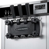 Mesin Es Krim Robot Futuristik Baru, Penjual Otomatis, Pembuat Yogurt Soft Serve, Bahan Stainless Steel, Layar Interaktif AI