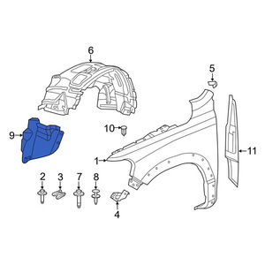 แผ่นซับด้านหน้าด้านหน้า1500 Tyrannosaurus Rex 68443469AD 68443468AD ชิ้นส่วนพลาสติก - Product Image 4