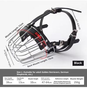 Moncong anjing logam terenkripsi baru langsung dari pabrik dengan pita pola Solid ramah lingkungan untuk keturunan besar - Product Image 2