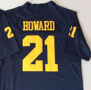 Prêt à Expédier Desmond Howard Navy Maillot de Football Américain Cousu de Meilleure Qualité - Product Image 1
