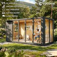 Pod Kantor Modern COCOVIA untuk Halaman Belakang |   Ruang Studio Taman Berinsulasi |   Ruang Kerja Luar Ruangan Modular DIY