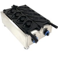 Machine de collation antiadhésive en forme de Crocs de gaufrier en acier électrique commercial avec contrôle de bouton de température nouvel état