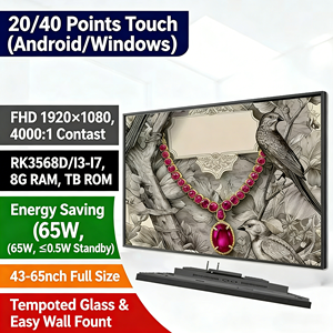 Écran numérique intelligent 43 pouces 4K Android Windows LCD LED, affichage paysage/portrait, totem mural, écran numérique, Smart <span class=keywords><strong>TV</strong></span> - Product Image 1